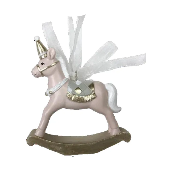 Kalėdų papuošalai DKD Home Decor Arklys Derva (6,5 x 3 x 9 cm) (2 vnt.)