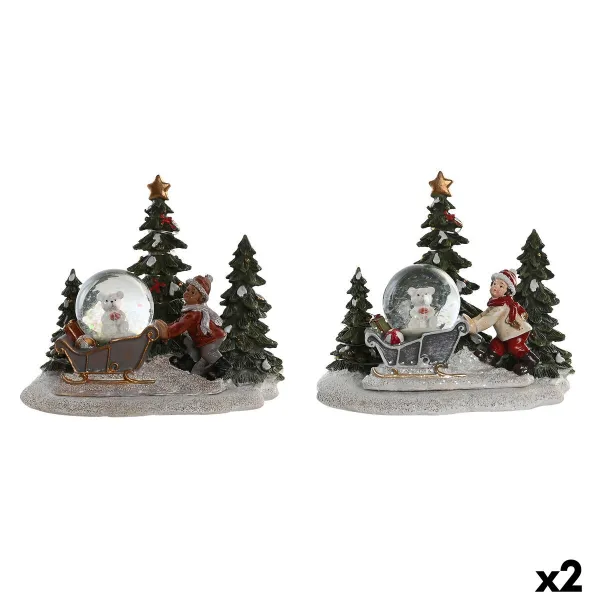 Новогоднее украшение DKD Home Decor Смола (16 x 12,5 x 14,5 cm) (2 штук)