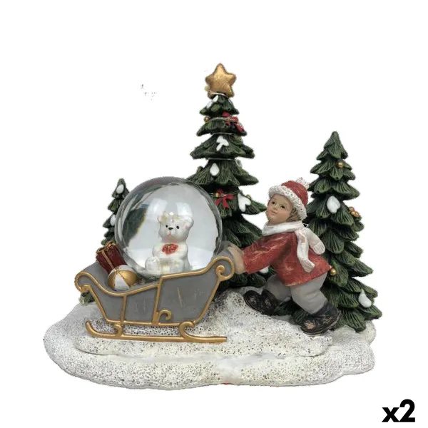 Новогоднее украшение DKD Home Decor Смола (16 x 12,5 x 14,5 cm) (2 штук)