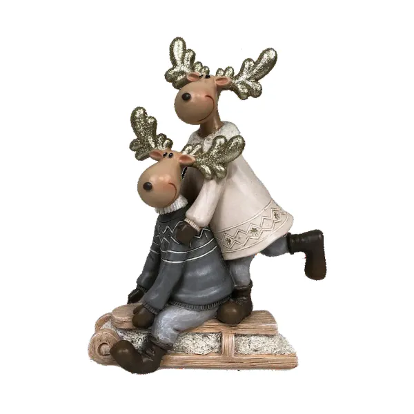 Joulukuusenpallo DKD Home Decor Hartsi Poro (13 x 6 x 18 cm) (4 osaa)