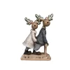 Ziemassvētku Nieciņš DKD Home Decor Sveķi Ziemeļbrieži (13 x 6 x 18 cm) (4 gb.)