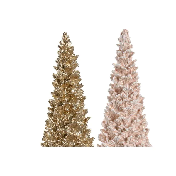 Новогоднее украшение DKD Home Decor Дерево Смола (10,5 x 10,5 x 32 cm) (2 штук)