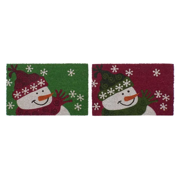 Durų kilimėlis DKD Home Decor Kalėdos PVC Kokoso pluoštas (60 x 40 x 1,5 cm) (2 vnt.)