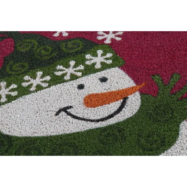 Durų kilimėlis DKD Home Decor Kalėdos PVC Kokoso pluoštas (60 x 40 x 1,5 cm) (2 vnt.)