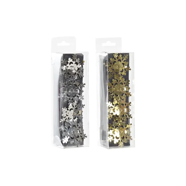Коробка для салфеток DKD Home Decor набор Металл Снежинки (5 x 5 x 17 cm) (2 штук)