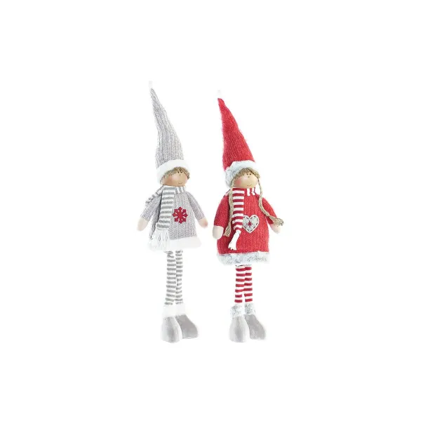 Dekoratīvās figūriņas DKD Home Decor Ziemassvētki Lelle Poliesters (17 x 9 x 79 cm) (2 gb.)