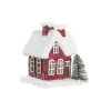 Миниатюрный дом DKD Home Decor Белый Красный 17 x 16,5 x 17 cm (2 штук)