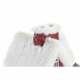 Миниатюрный дом DKD Home Decor Белый Красный 17 x 16,5 x 17 cm (2 штук)