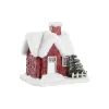 Миниатюрный дом DKD Home Decor Белый Красный 17 x 16,5 x 17 cm (2 штук)