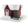 Миниатюрный дом DKD Home Decor Белый Красный 17 x 16,5 x 17 cm (2 штук)