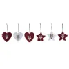 Kalėdinių papuošimų rinkinys DKD Home Decor Poliesteris (21 x 8 x 1 cm) (8 cm) (2 vnt.)