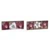 Ziemassvētku rotājumu komplekts DKD Home Decor Poliesters (21 x 8 x 1 cm) (8 cm) (2 gb.)