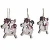 Kalėdinių papuošimų rinkinys DKD Home Decor Medžio MDF (21 x 8,2 x 1,5 cm) (8 cm) (2 vnt.)