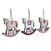 Kalėdinių papuošimų rinkinys DKD Home Decor Medžio MDF (21 x 8,2 x 1,5 cm) (8 cm) (2 vnt.)