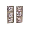 Kalėdinių papuošimų rinkinys DKD Home Decor Medžio MDF (21 x 8,2 x 1,5 cm) (8 cm) (2 vnt.)