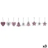 Kalėdinių papuošimų rinkinys DKD Home Decor Poliesteris (22 x 8 x 1 cm) (3 vnt.)