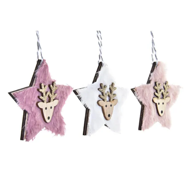 Kalėdinių papuošimų rinkinys DKD Home Decor Poliesteris (22 x 8 x 1 cm) (3 vnt.)