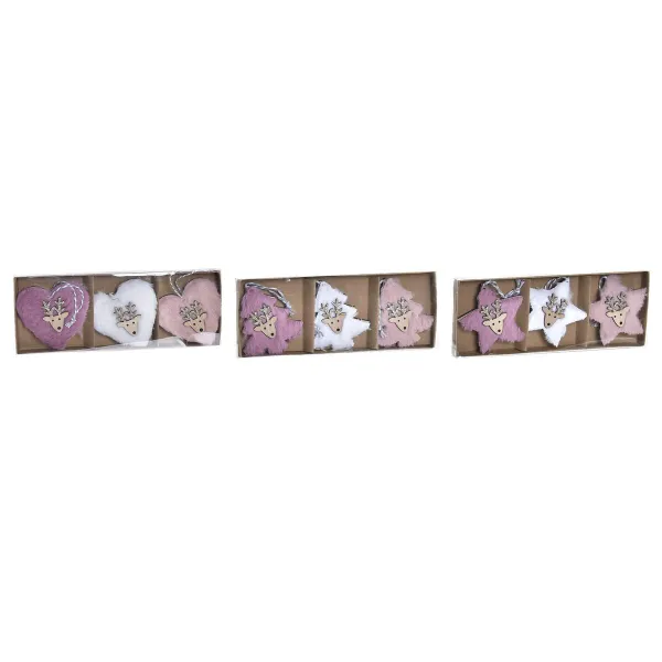 Kalėdinių papuošimų rinkinys DKD Home Decor Poliesteris (22 x 8 x 1 cm) (3 vnt.)