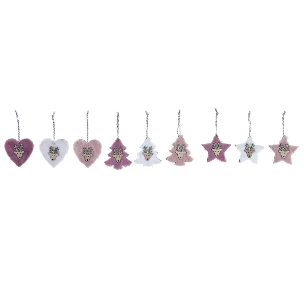 Kalėdinių papuošimų rinkinys DKD Home Decor Poliesteris (22 x 8 x 1 cm) (3 vnt.)