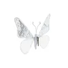 Ziemassvētku Nieciņš DKD Home Decor Poliesters Tauriņš (2 gb.) (23 x 3 x 19 cm)