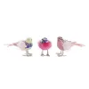 Kalėdų papuošalai DKD Home Decor Poliesteris Paukštis (18 x 8 x 13 cm) (3) (3 vnt.)