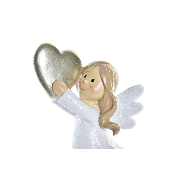 Joulukuusenpallo DKD Home Decor Hartsi Enkeli (6 x 5,5 x 11,5 cm) (2 osaa)