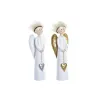 Joulukuusenpallo DKD Home Decor Hartsi Enkeli (7,5 x 5 x 21,5 cm) (2 osaa)