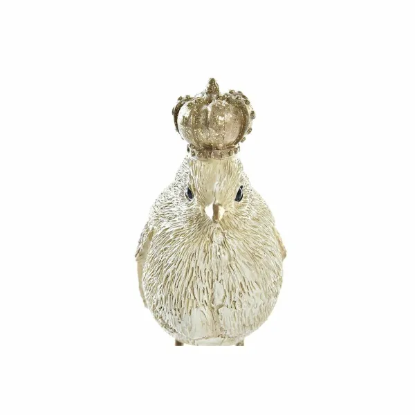 Kalėdų papuošalai DKD Home Decor Derva Paukštis (11 x 5 x 9,5 cm) (2 vnt.)