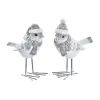 Ziemassvētku Nieciņš DKD Home Decor Sveķi Птица (10,5 x 5,5 x 10,5 cm) (2 gb.)