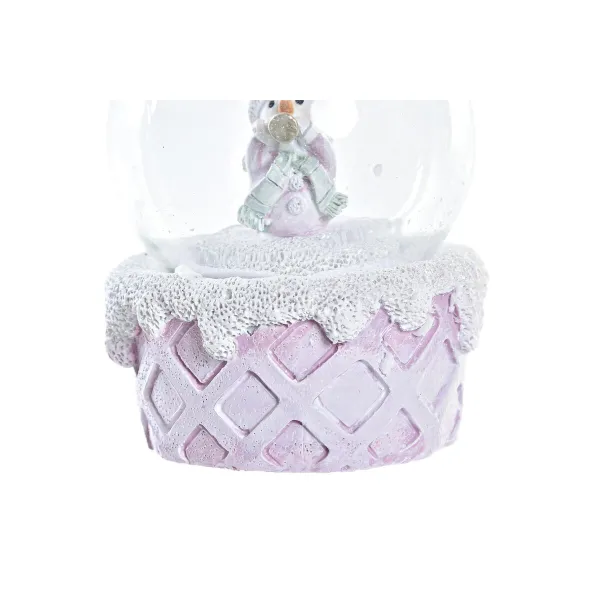 Snow Doll DKD Home Decor White Pink 7 x 7 x 9 cm (2 Units)