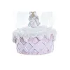 Lėlė-snieguolė DKD Home Decor Balta Rožinė 7 x 7 x 9 cm (2 vnt.)