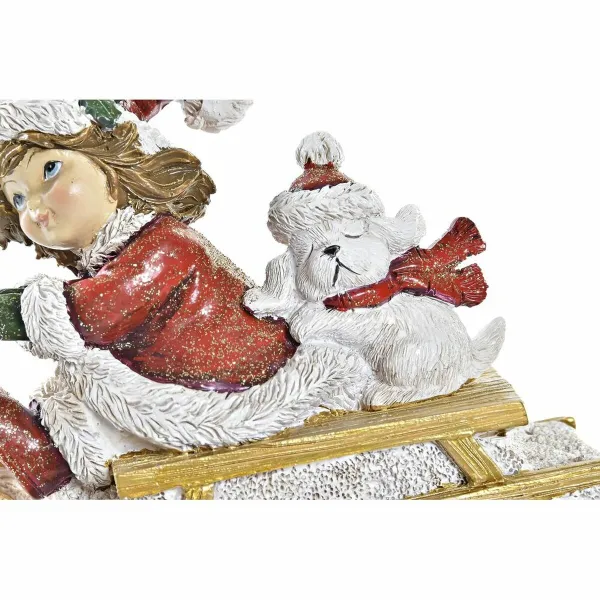 Joulukuusenpallo DKD Home Decor Hartsi (13 x 6 x 10,5 cm) (2 osaa)