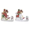 Ziemassvētku Nieciņš DKD Home Decor Sveķi (14,5 x 7 x 12,5 cm) (2 gb.)