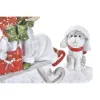 Ziemassvētku Nieciņš DKD Home Decor Sveķi (14,5 x 7 x 12,5 cm) (2 gb.)