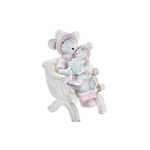 Joulukuusenpallo DKD Home Decor Hiiri Hartsi (8 x 5,5 x 10 cm)