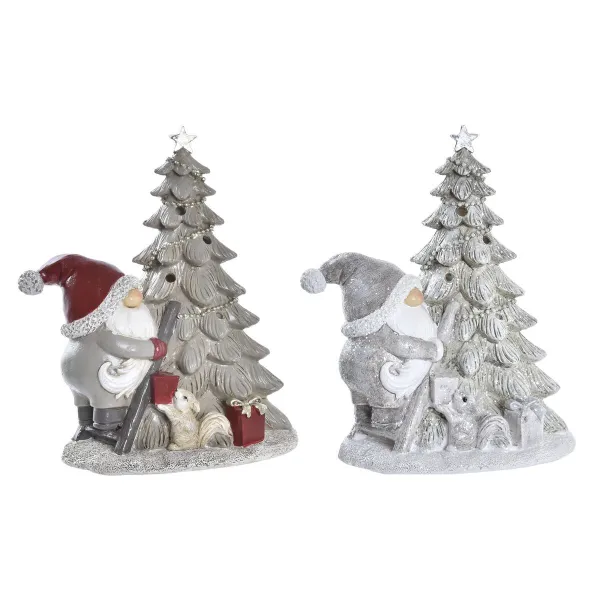 Ziemassvētku Nieciņš DKD Home Decor Koks Sveķi (15 x 10 x 18 cm) (2 gb.)