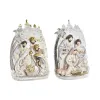 Seimikuvaelma DKD Home Decor Kullattu Kerma Hartsi Monivärinen (18 x 9 x 25,5 cm) (2 osaa)