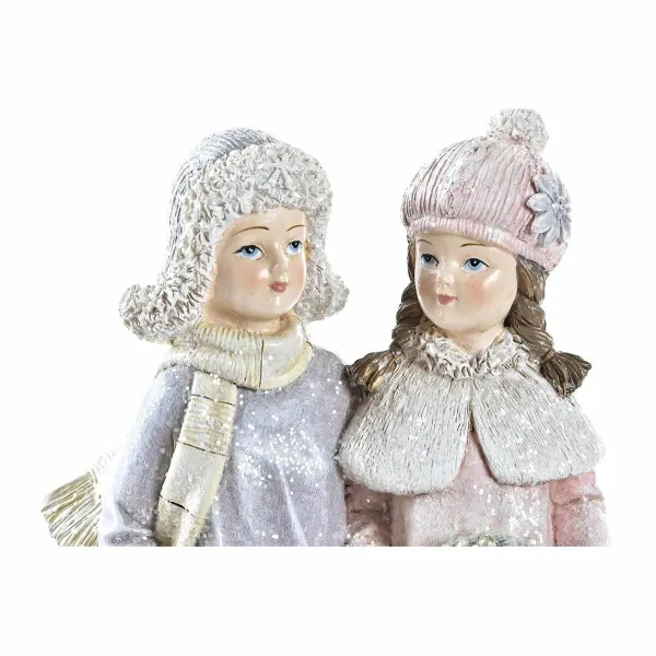 Ziemassvētku Nieciņš DKD Home Decor Sveķi Pāris (10,5 x 7 x 20,5 cm) (2 gb.)
