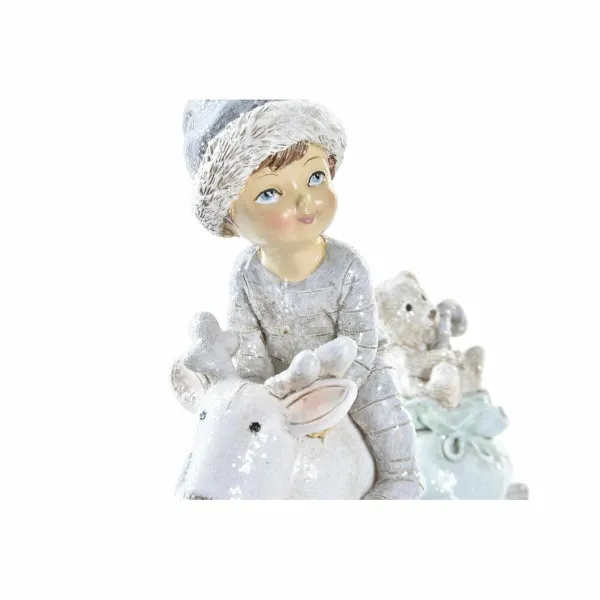 Ziemassvētku Nieciņš DKD Home Decor Sveķi Zēni (13 x 6 x 13,5 cm) (2 gb.)