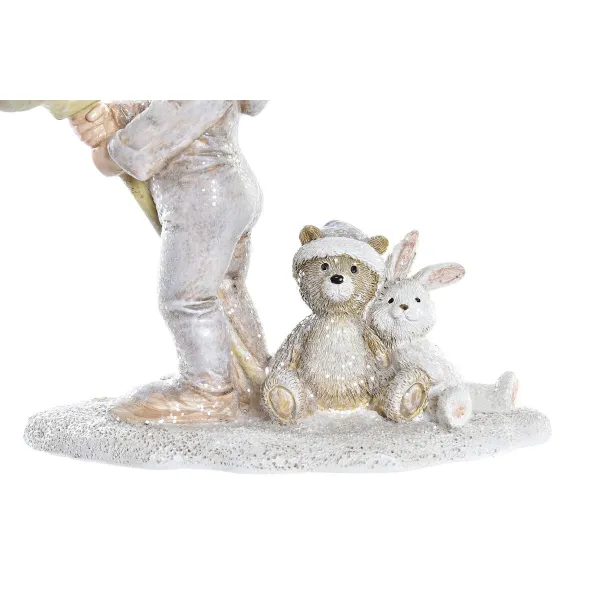 Joulukuusenpallo DKD Home Decor Hartsi Lapsi (11 x 5,5 x 12 cm) (2 osaa)