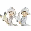Joulukuusenpallo DKD Home Decor Hartsi Lapsi (11 x 5,5 x 12 cm) (2 osaa)