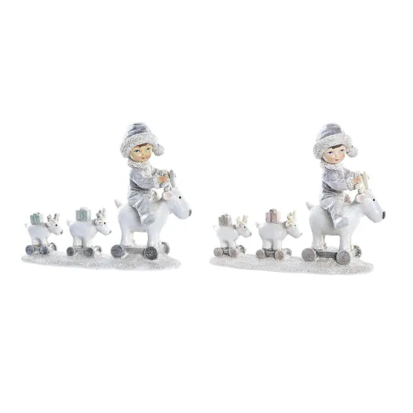 Kalėdų papuošalai DKD Home Decor Derva (17 x 7,5 x 13,5 cm) (2 vnt.)