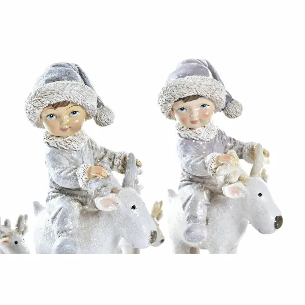 Ziemassvētku Nieciņš DKD Home Decor Sveķi (17 x 7,5 x 13,5 cm) (2 gb.)