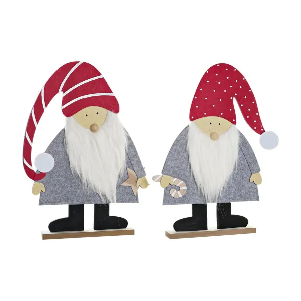 Ziemassvētku Nieciņš DKD Home Decor MDF Filcs (34 x 6 x 64 cm) (2 gb.)