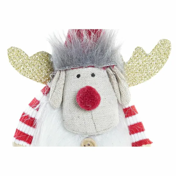 Kalėdų papuošalai DKD Home Decor Poliesteris Šiaurės elnias (8 x 5 x 23 cm) (2 vnt.)