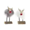Новогоднее украшение DKD Home Decor полиэстер Северный олень (7 x 5 x 16 cm) (2 штук)