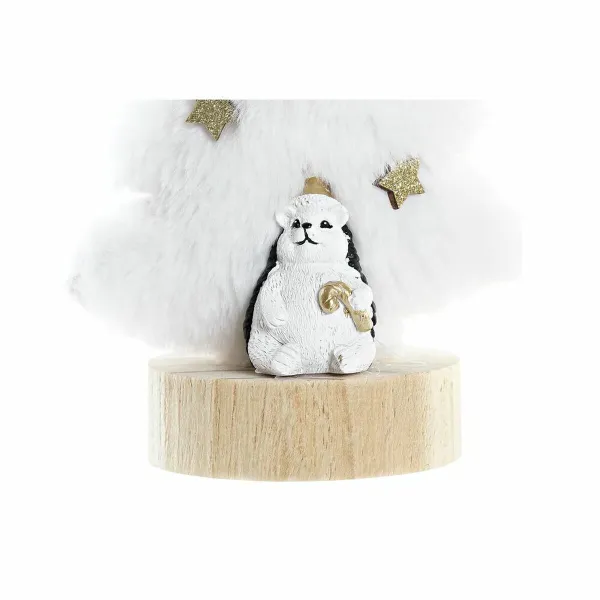 Ziemassvētku Nieciņš DKD Home Decor Koks Poliesters MDF Sveķi (12 x 8 x 15,5 cm) (2 gb.)