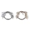 Ziemassvētku vainags DKD Home Decor Metāls Poliesters (50 x 6 x 40 cm) (2 gb.)