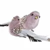 Ziemassvētku Nieciņš DKD Home Decor Poliesters Птица (25 x 8 x 8 cm) (2 gb.)