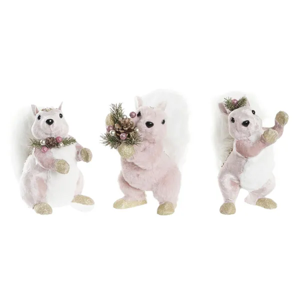 Ziemassvētku Nieciņš DKD Home Decor Poliesters Ķirzaka (13 x 16 x 21 cm) (3) (3 gb.)